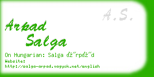 arpad salga business card